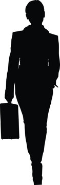 recommend clip art: Official, Business or executive woman with briefcase