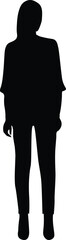 Business or executive official woman silhouette or vector file 