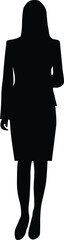 Business or executive official woman silhouette or vector file 