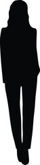 Business or executive official woman silhouette or vector file 