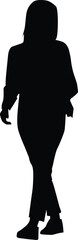 Official, Business or executive woman silhouette on different mood. 