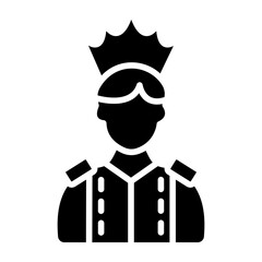 King Glyph Icon