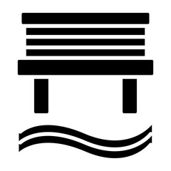 Water Bridge Glyph Icon