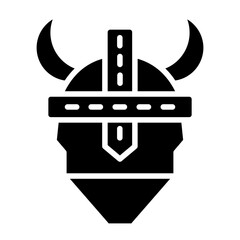 Viking Helmet Glyph Icon