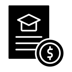 Scholarship Vector Glyph Icon