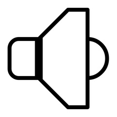 Minimalist black sound line icon, scalable vector graphic