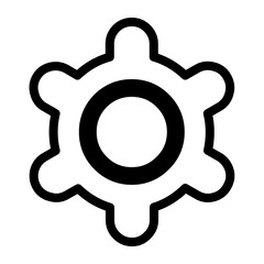 Minimalist black settings line icon, scalable vector graphic