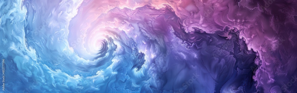 Aufkleber an abstract image showcasing a swirling vortex of blue and purple clouds. the image appears to be a 