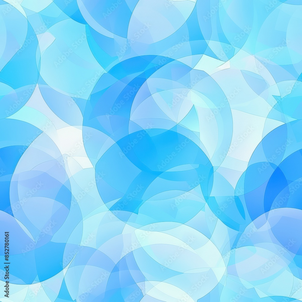 Aufkleber This image features a seamless pattern of overlapping blue circles, creating a unique abstract design. The circles vary in size and transparency, adding depth and dimension to the background. The colo