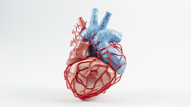 Illustration of cardiac electrical impulse conduction from the sinoatrial node in the heart
