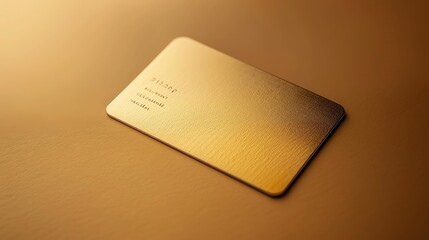 Gold Foil Discount Card A sleek, goldfoiled card with embossed text and a modern gradient background