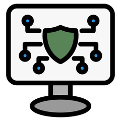 Cybersecurity Icons For Design Elements 