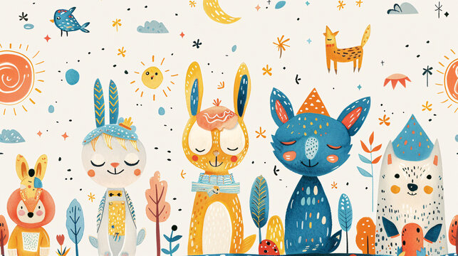 Daily routine chart for children with a cheerful design and fun icons