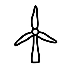 wind power  line icon