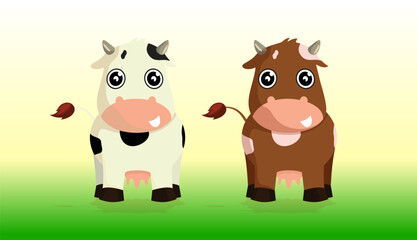 cute twin cows