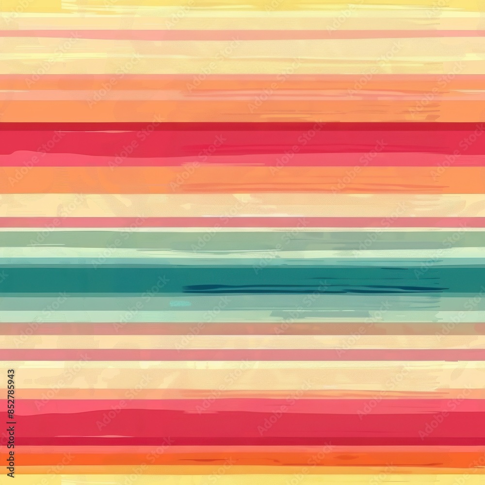 Poster this image showcases an abstract pattern of horizontal stripes painted in vibrant watercolor hues. t