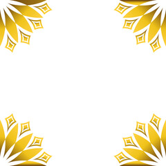 Luxury golden floral frame