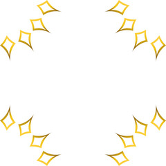 Luxury golden floral frame