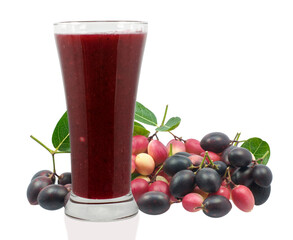 Carunda or Karonda fruits isolated on white background