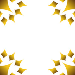 Luxury golden floral frame