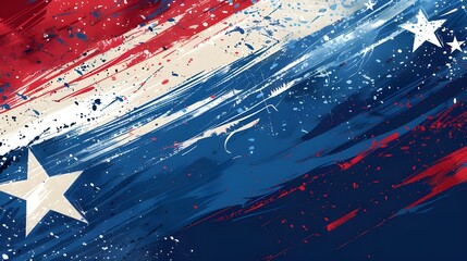 4th of july background. 4th of july desktop background with dreamy blur effect genrated by AI.