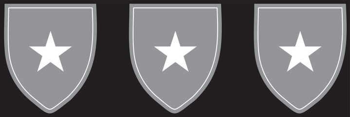 Police badge icon. Vector illustration