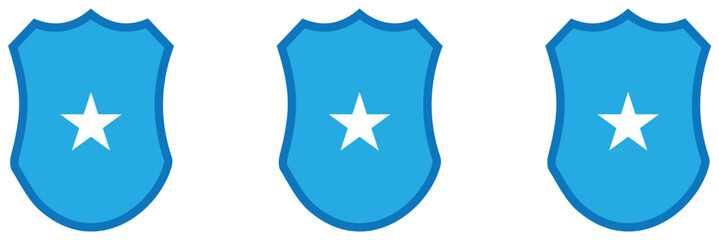 Police badge icon. Vector illustration