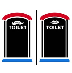 Clean bathrooms for men and women