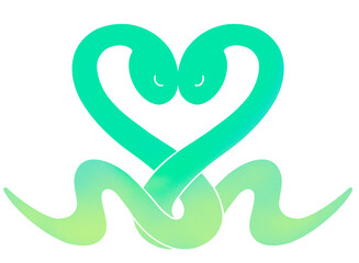 巳年　かわいい蛇のイラスト