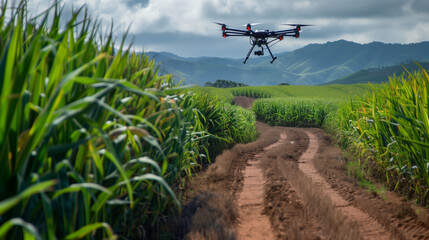 Drone flights over sugar cane fields are a new era in agriculture, bringing advanced technological solutions. Aerial images provide data on the state of vegetation and terrain conditions.
