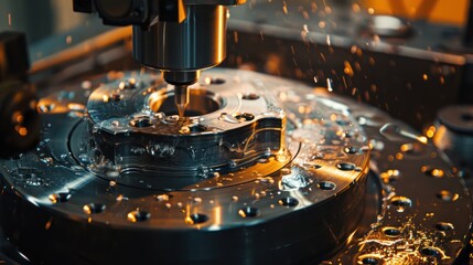 Auto mechanic installing front brake calipers and brake pads.