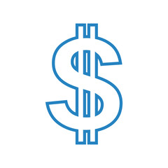 ikona znaku dolara, grafika wektorowa