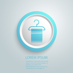 Cloth towel icon. Thin cloth towel icon from fashion and things collection. Outline vector isolated on white background. Editable cloth towel symbol can be used web and mobile