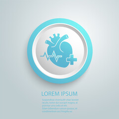 Cardiology department RGB icon. Cardiologist. Cardiology consultant. Heart disease treatment. Medical diagnosis. Cardiac surgeon. Hospital department. Isolated vector illustration