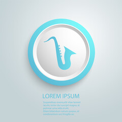 Saxophone icon graphic element Illustration template design vector
