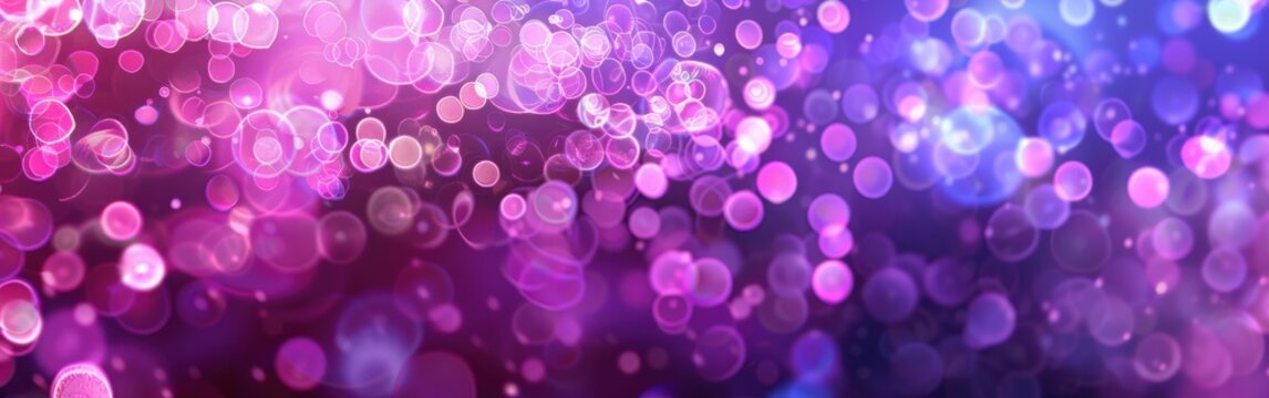 A purple background with many small circles. The circles are of different sizes and are scattered all over the background. The background is purple and pink, giving off a fun and playful vibe