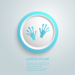 Obraz premium Vector illustration. The black hands of an alien isolated on white. Hand drawn simple doodle clipart. Space and extraterrestrial theme. Ideal for poster, banner, cards