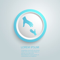 Help icon. One of set web icons. Vector flat sign