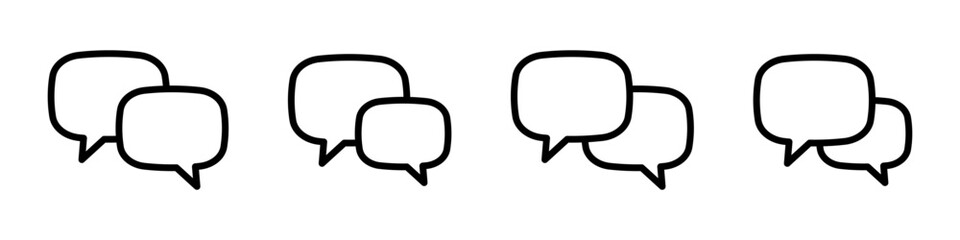 Fototapeta premium Chat icon. Talk bubble speech icon. Dialogue balloon icon.