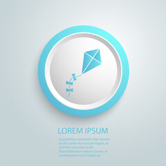 Kite vector icon in modern flat sign vector