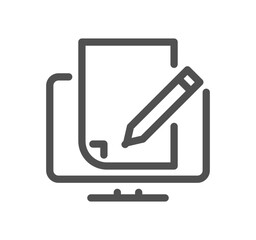 Ai chat bot related icon outline and linear vector.
