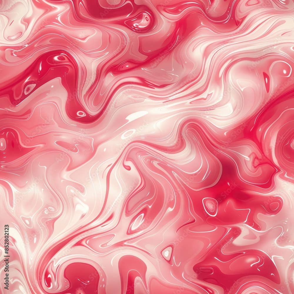 Aufkleber This image features a colorful, abstract marble pattern. The background is a swirl of white and red paint, creating a dynamic and eye-catching design.