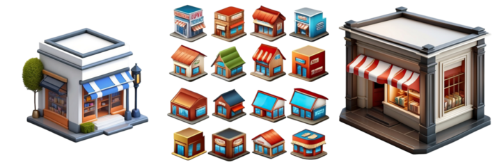 store isolated on transparent background