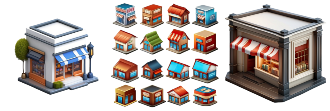 store isolated on transparent background