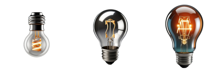 light bulb isolated on transparent background