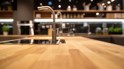 Close-up of a Kitchen Countertop with Faucet