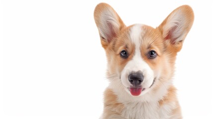 The cute corgi puppy