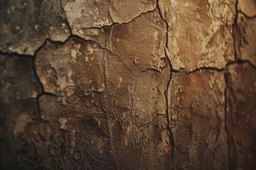 Gritty wall showing cracks in close-up