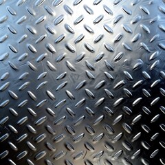 Reflective metal surface with a diamond plate pattern