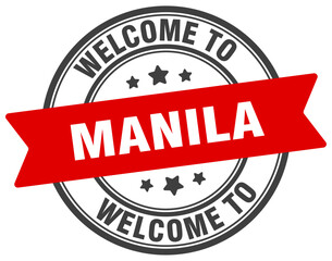 Welcome to Manila stamp. Manila round sign